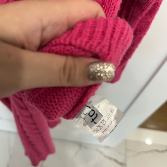 Pink Cable Knit Sweater Set - Picture 4 of 4